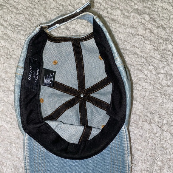 Distressed Jean Baseball Cap - Picture 3 of 3